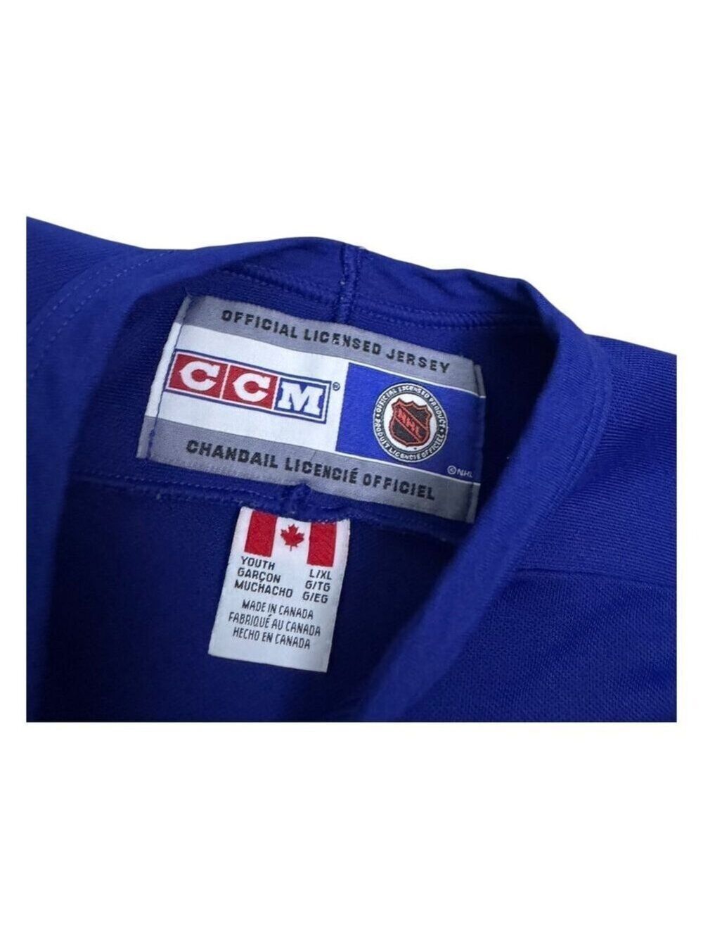 TORONTO MAPLE LEAFS NHL Vintage Y2K Blue CCM Hockey Jersey Youth L/XL - Picture 3 of 5